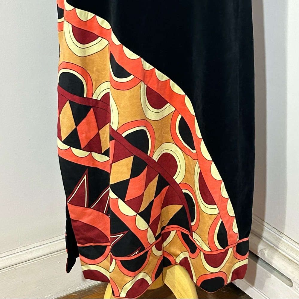 60s 70s Vintage Paganne Gene Berk Velvet Maxi - Picture 6 of 12